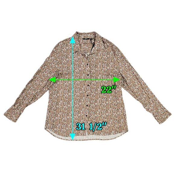 Betabrand NWT Ruth Bader Ginsburg Leopard Print Button-Up Shirt Art to Wear - Picture 3 of 8